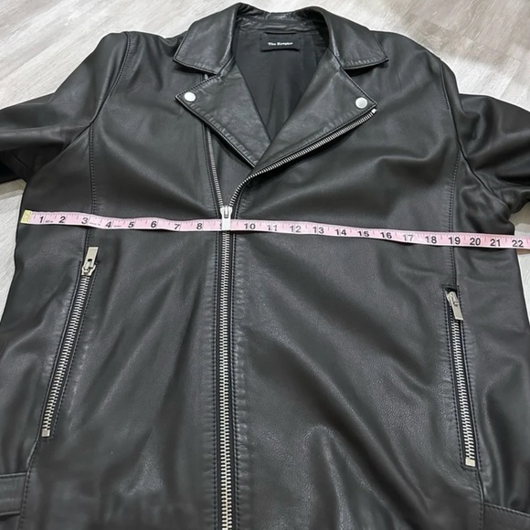 The Kooples Biker Leather Jacket Men Large Black - Picture 5 of 8